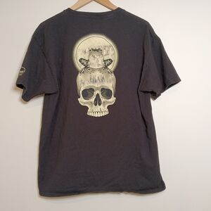 Tatoo Artist T-Shirt James Eastwood Black Skull & Frog Hanes Beefy-T